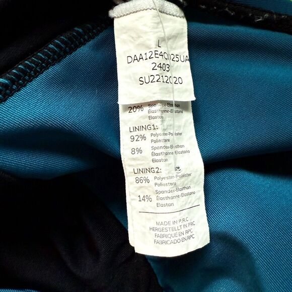 Cupshe Womens Large Blue Black High Neck Cut Out One Piece Swimsuit NWT - Picture 4 of 6